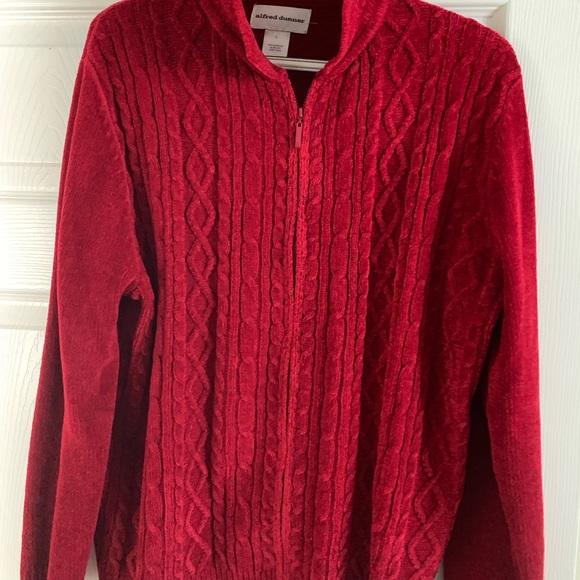 Alfred Dunner Rich Red Knit Sweater - Picture 1 of 3